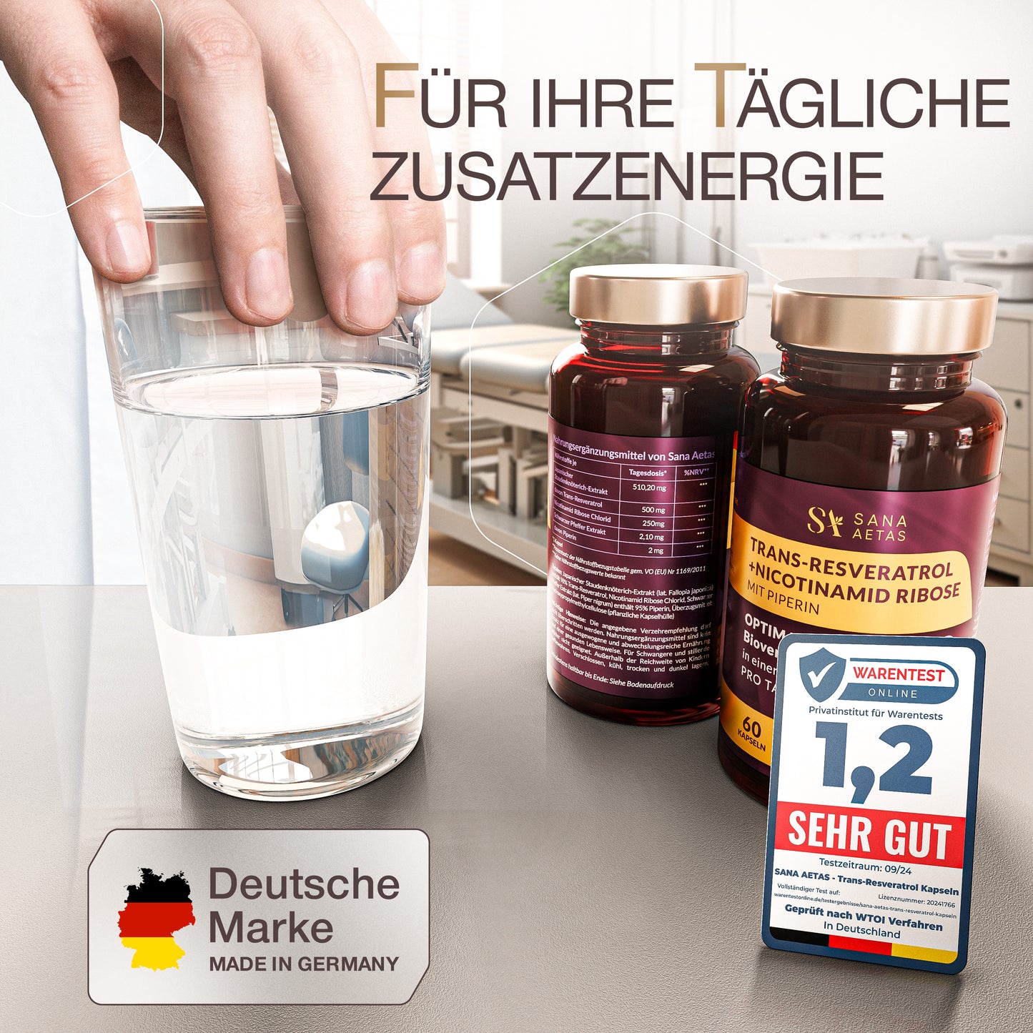 Trans-Resveratrol & NRCL Kapseln – Mit Piperin für optimale Aufnahme